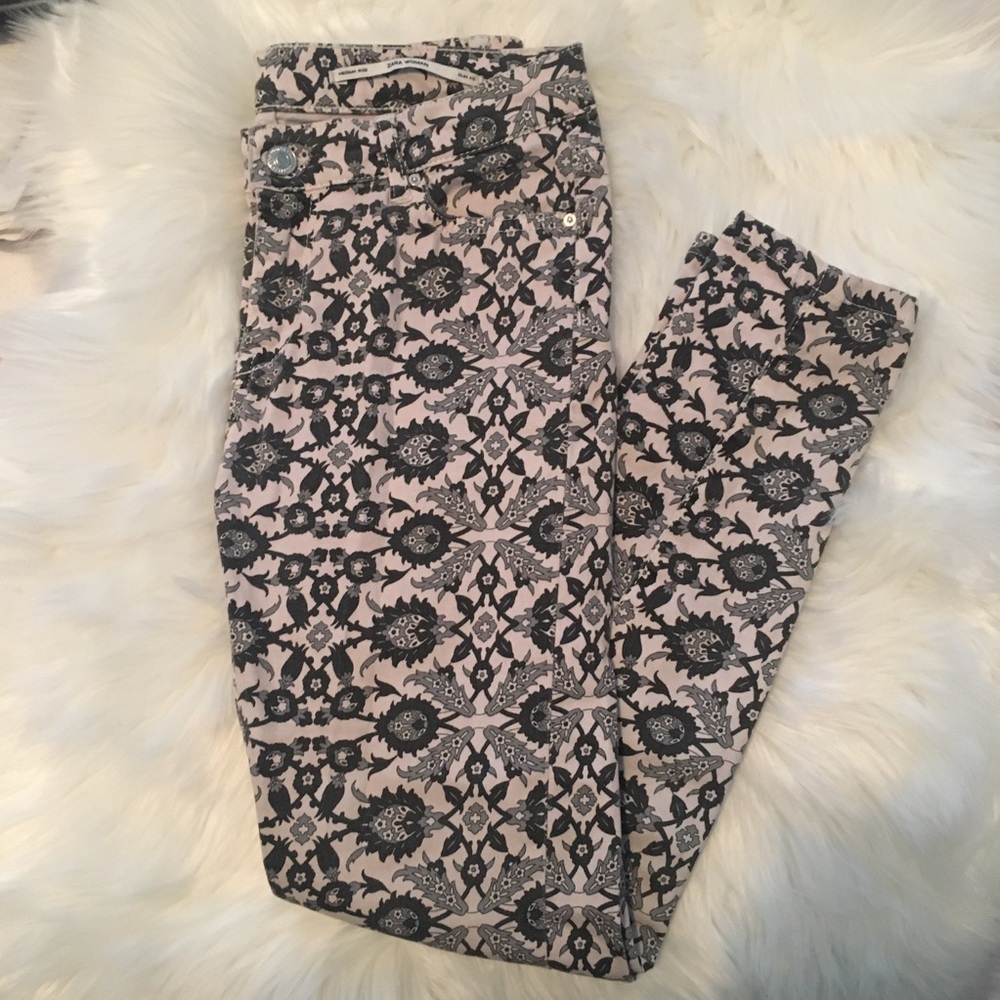 ZARA Pattern Skinny Jeans - Picture 2 of 4